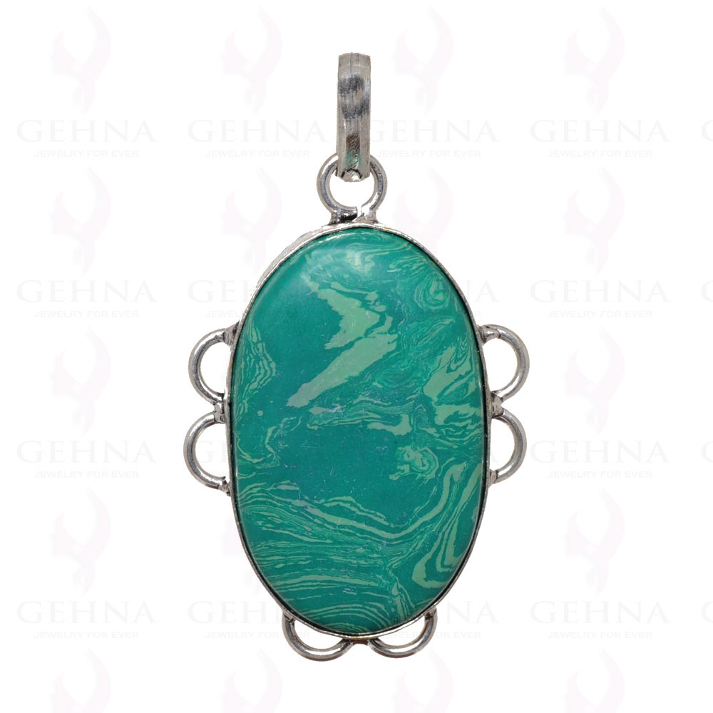 Malachite Pendant In 925 Sterling Silver Overlay GP2716