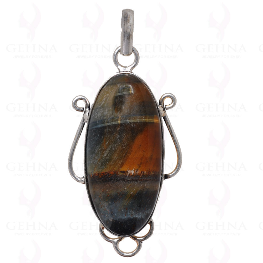 Tiger Eye Pendant In 925 Sterling Silver Overlay GP2723