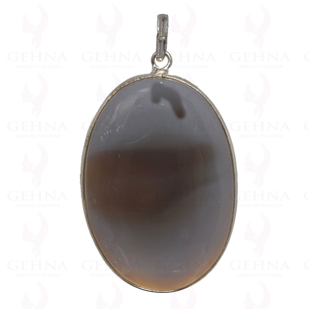 White Quartz Pendant In 925 Sterling Silver Overlay GP2730