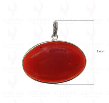 Carnelian Gemstone Pendant In .925 Silver Overlay GP2765