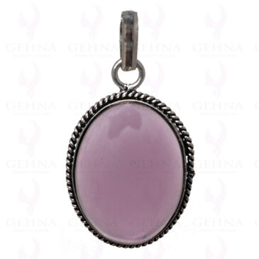 Pink Color Stone Pendant In .925 Silver Overlay GP2775
