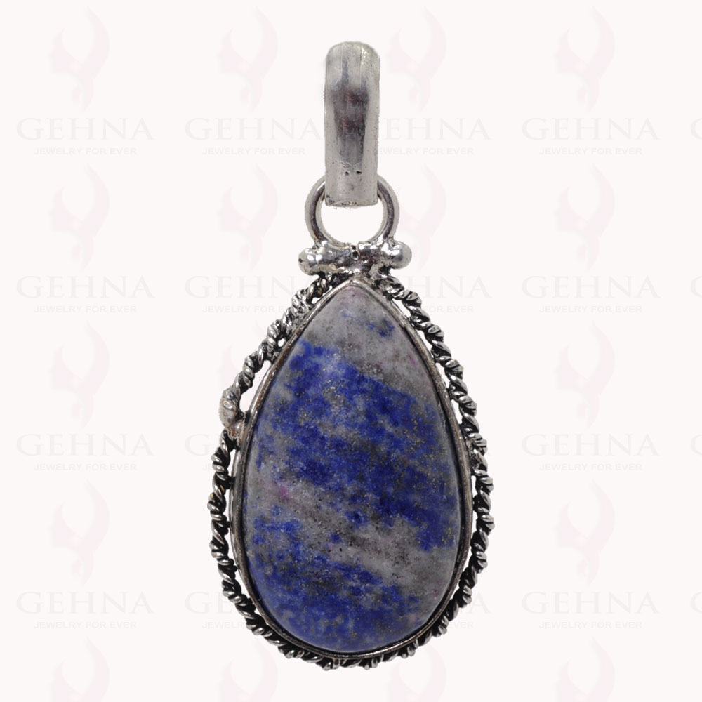Lapis Lazuli Gemstone Pendant In .925 Sterling Silver Overlay Metal GP2783