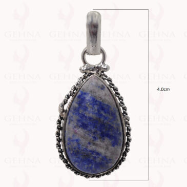 Lapis Lazuli Gemstone Pendant In .925 Sterling Silver Overlay Metal GP2783