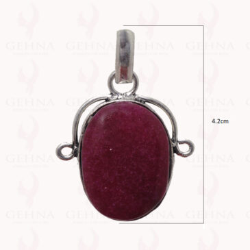 Ruby Color Gemstone Pendant In .925 Sterling Silver Overlay Metal GP2785