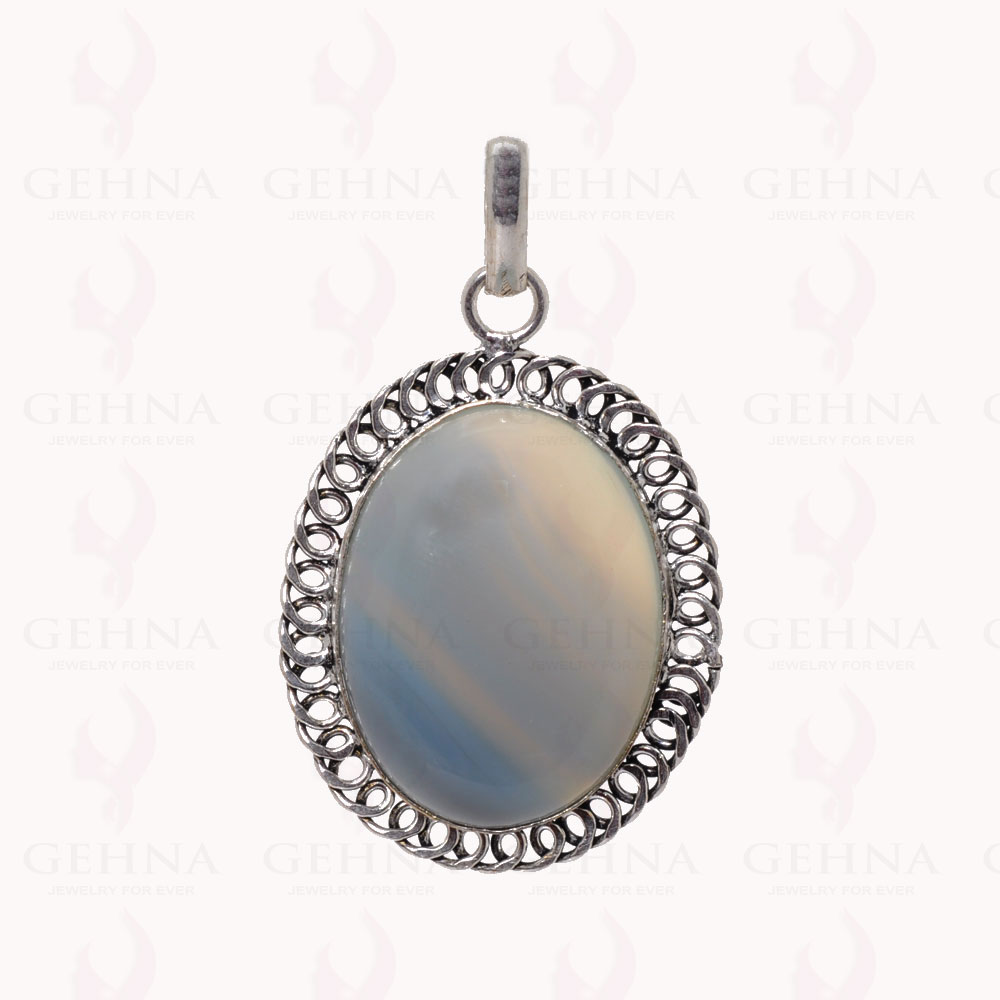 Moonstone Gemstone Pendant In .925 Sterling Silver Overlay Metal GP2788
