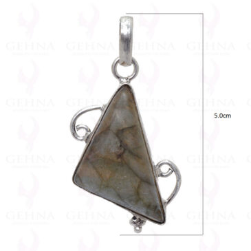 Labradorite Gemstone Pendant In .925 Sterling Silver Overlay Metal GP2796