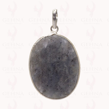 African Sapphire Gemstone Pendant In .925 Sterling Silver Overlay Metal GP2798