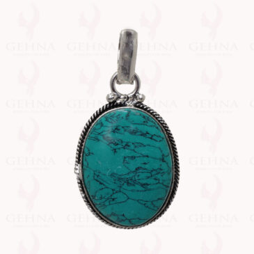 Turquois Gemstone Pendant In .925 Sterling Silver Overlay Metal GP2803
