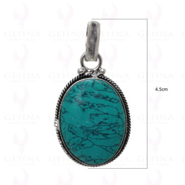 Turquois Gemstone Pendant In .925 Sterling Silver Overlay Metal GP2803