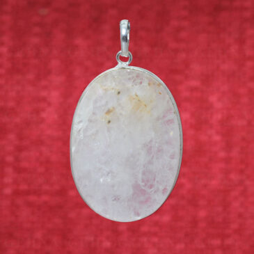 Rainbow Moonstone Pendant In .925 Sterling Silver Overlay Metal GP2807