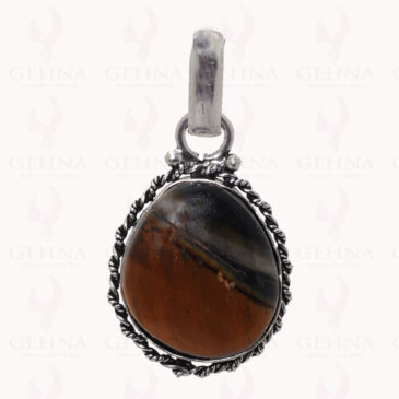 Brecciated Jasper Pendant In .925 Sterling Silver Overlay Metal GP2811