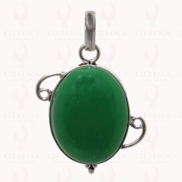 Green Onyx Gemstone Pendant In .925 Sterling Silver Overlay Metal GP2812