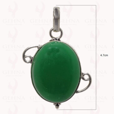 Green Onyx Gemstone Pendant In .925 Sterling Silver Overlay Metal GP2812