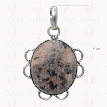 Spider Web Agate Gemstone Pendant In .925 Sterling Silver Overlay Metal GP2818