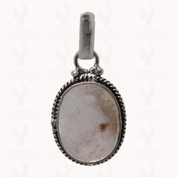 Rock-Crystal Gemstone Pendant In .925 Sterling Silver Overlay Metal GP2827