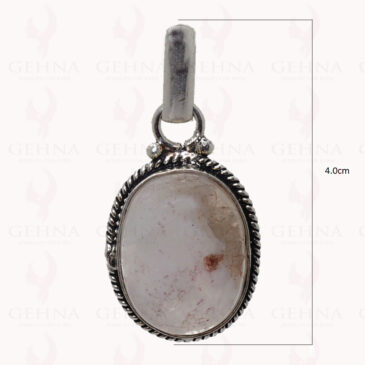 Rock-Crystal Gemstone Pendant In .925 Sterling Silver Overlay Metal GP2827