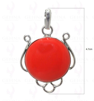 Red Jasper Gemstone Pendant In .925 Sterling Silver Overlay Metal GP2828