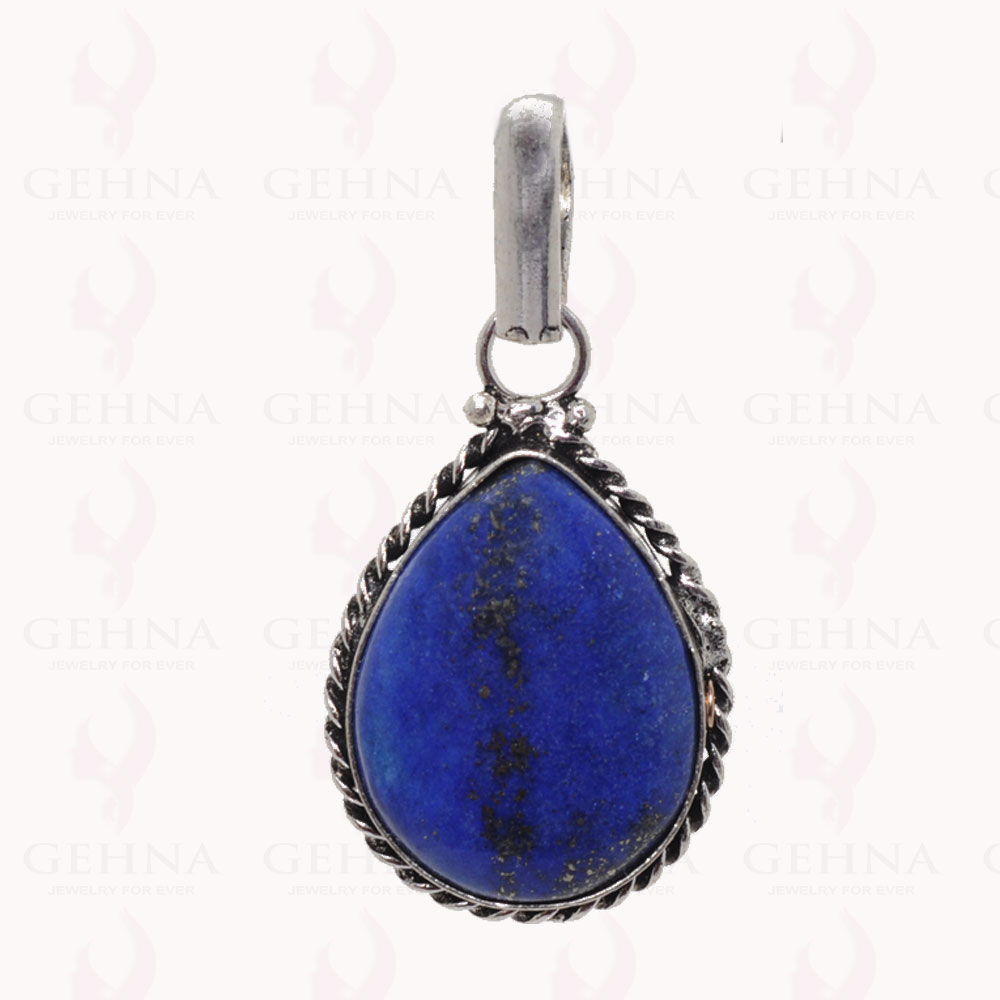 Lapis Lazuli Gemstone Pendant In .925 Sterling Silver Overlay Metal GP2829