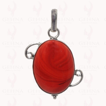 Red Jasper Gemstone Pendant In .925 Sterling Silver Overlay Metal GP2834