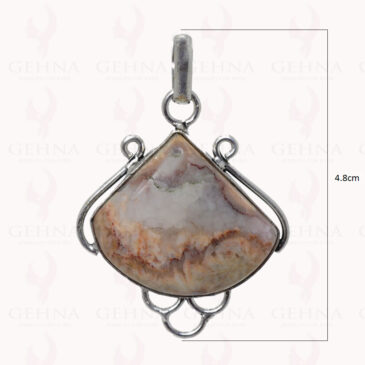 Jasper Gemstone Pendant In .925 Sterling Silver Overlay Metal GP2839