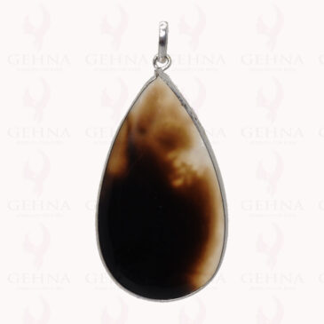 Onyx Gemstone Pendant In .925 Sterling Silver Overlay Metal GP2841