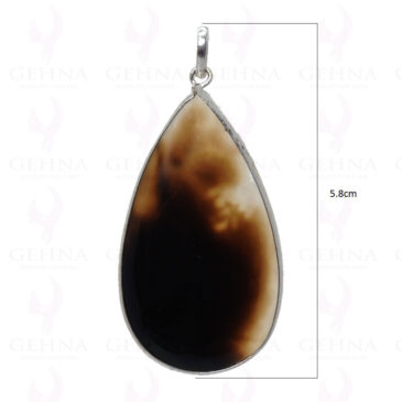 Onyx Gemstone Pendant In .925 Sterling Silver Overlay Metal GP2841
