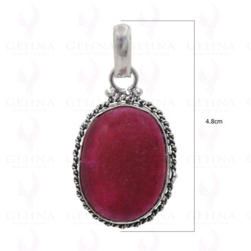 Ruby Color Gemstone Pendant In .925 Sterling Silver Overlay Metal GP2842