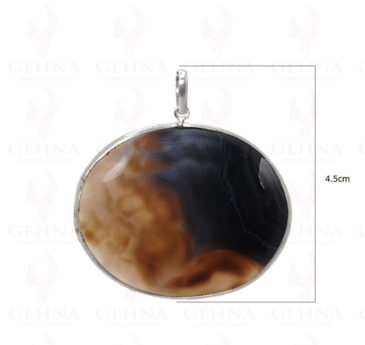 Onyx Gemstone Pendant In .925 Sterling Silver Overlay Metal GP2847