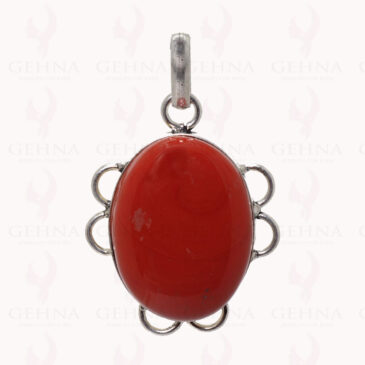 Red Jasper Gemstone Pendant In .925 Sterling Silver Overlay Metal GP2864