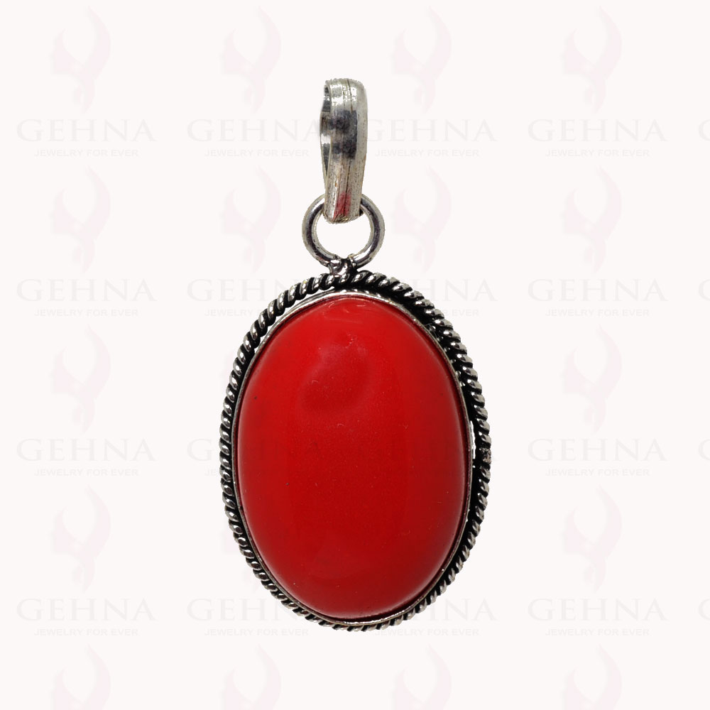 Red Jasper Gemstone Pendant In .925 Sterling Silver Overlay Metal GP2865