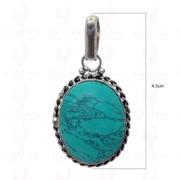 Turquois Gemstone Pendant In .925 Sterling Silver Overlay Metal GP2871