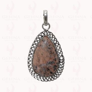 Leopard Skin Gemstone Pendant In .925 Sterling Silver Overlay Metal GP2881