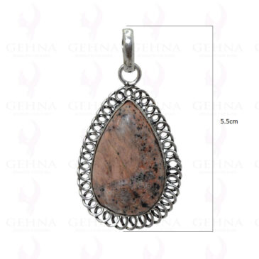 Leopard Skin Gemstone Pendant In .925 Sterling Silver Overlay Metal GP2881