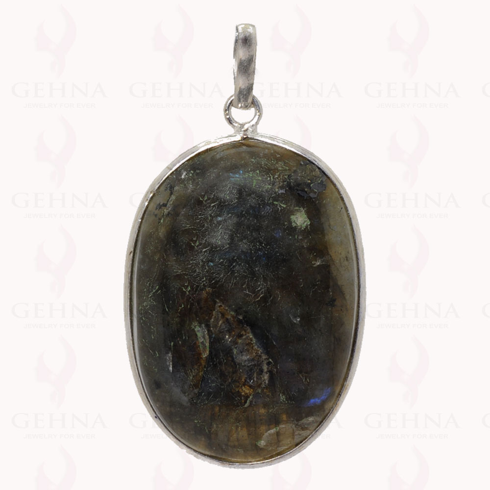Labradorite Gemstone Pendant In .925 Sterling Silver Overlay Metal GP2894