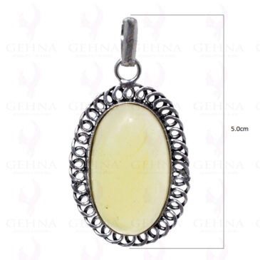 Lemon Topaz Gemstone Pendant In .925 Sterling Silver Overlay Metal GP2903