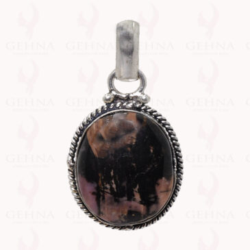 Onyx Gemstone Pendant In .925 Sterling Silver Overlay Metal GP2908