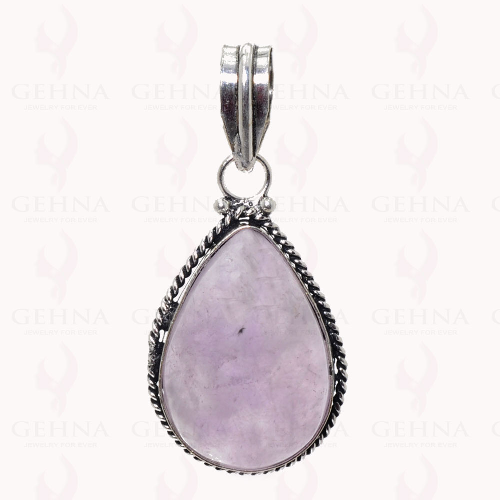 Rose Quartz Gemstone Pendant In .925 Sterling Silver Overlay Metal GP2909