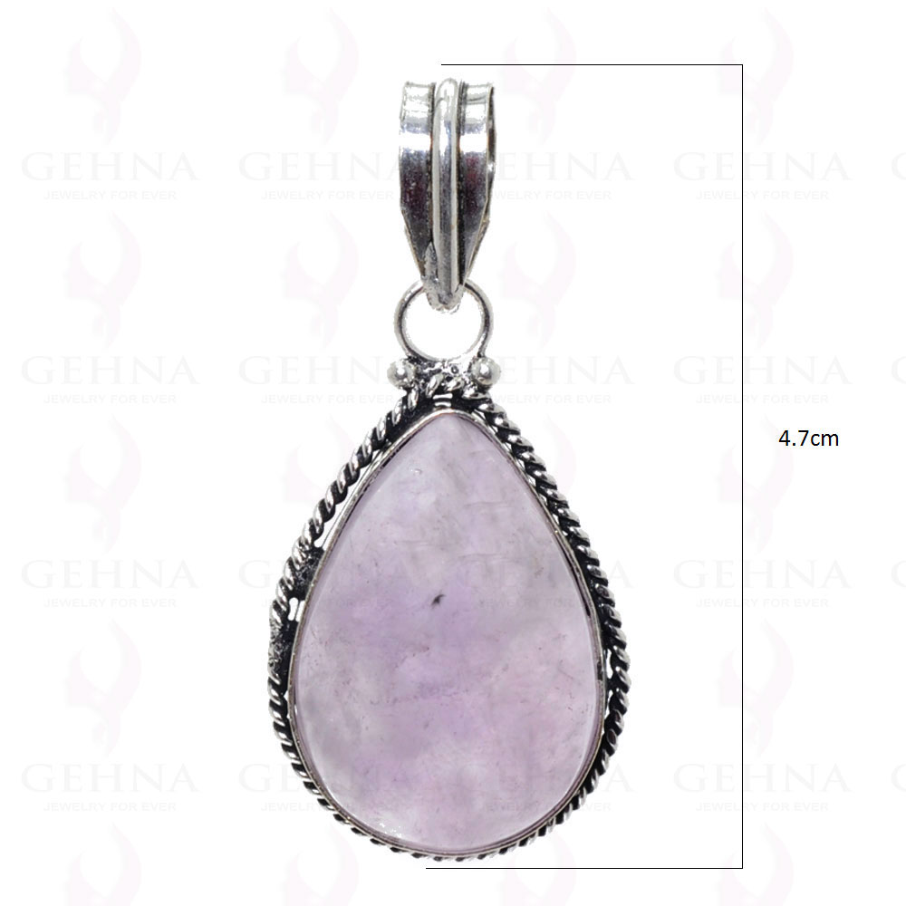 Rose Quartz Gemstone Pendant In .925 Sterling Silver Overlay Metal GP2909