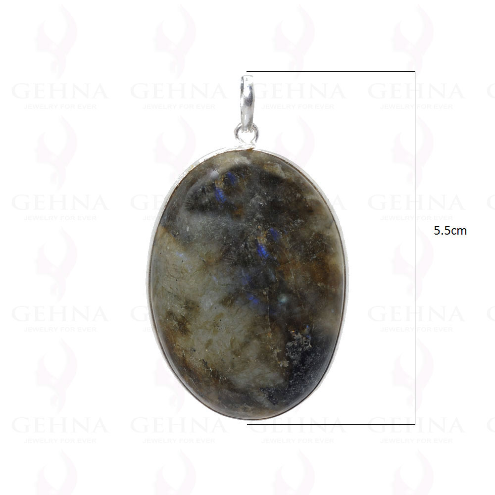 Labradorite Gemstone Pendant In .925 Sterling Silver Overlay Metal GP2914
