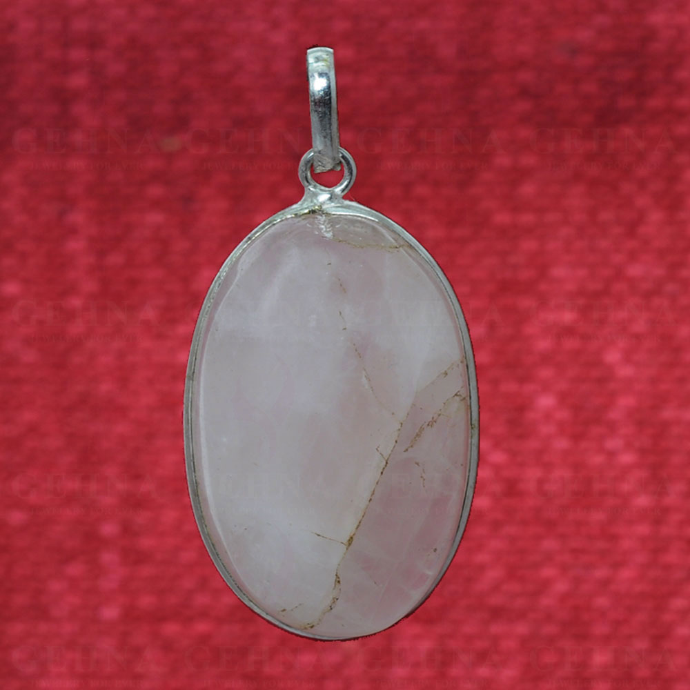 Rose Quartz’S Gemstone Pendant In .925 Sterling Silver Overlay Metal GP2918