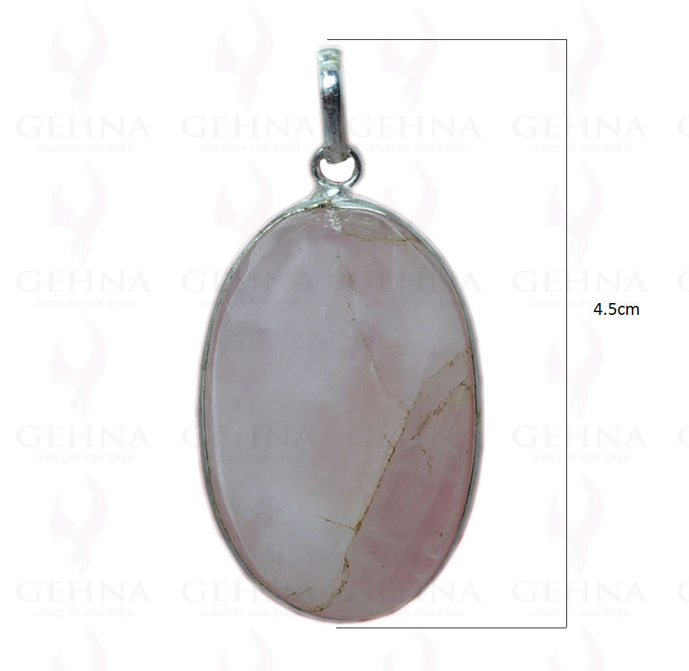 Rose Quartz’S Gemstone Pendant In .925 Sterling Silver Overlay Metal GP2918