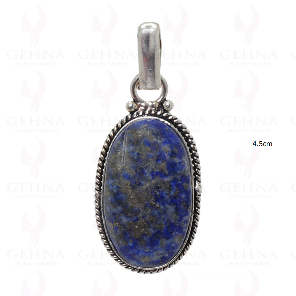 Lapis Lazuli Gemstone Pendant In .925 Sterling Silver Overlay Metal GP2931