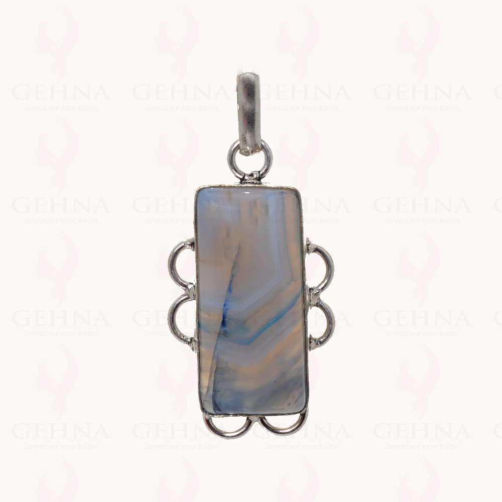 Aquamarine Gemstone Pendant In .925 Sterling Silver Overlay Metal GP2936