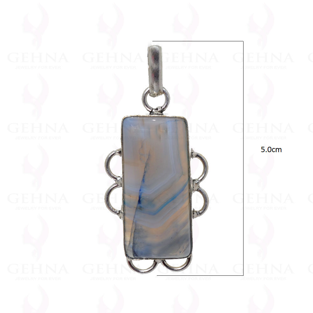 Aquamarine Gemstone Pendant In .925 Sterling Silver Overlay Metal GP2936