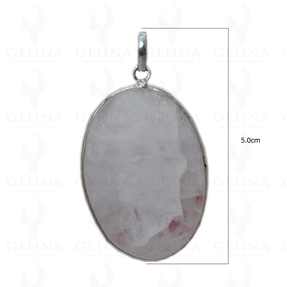 Rainbow Moonstone Pendant In .925 Sterling Silver Overlay Metal GP2945