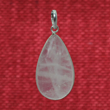 Rock-Crystal Gemstone Pendant In .925 Sterling Silver Overlay Metal GP2948