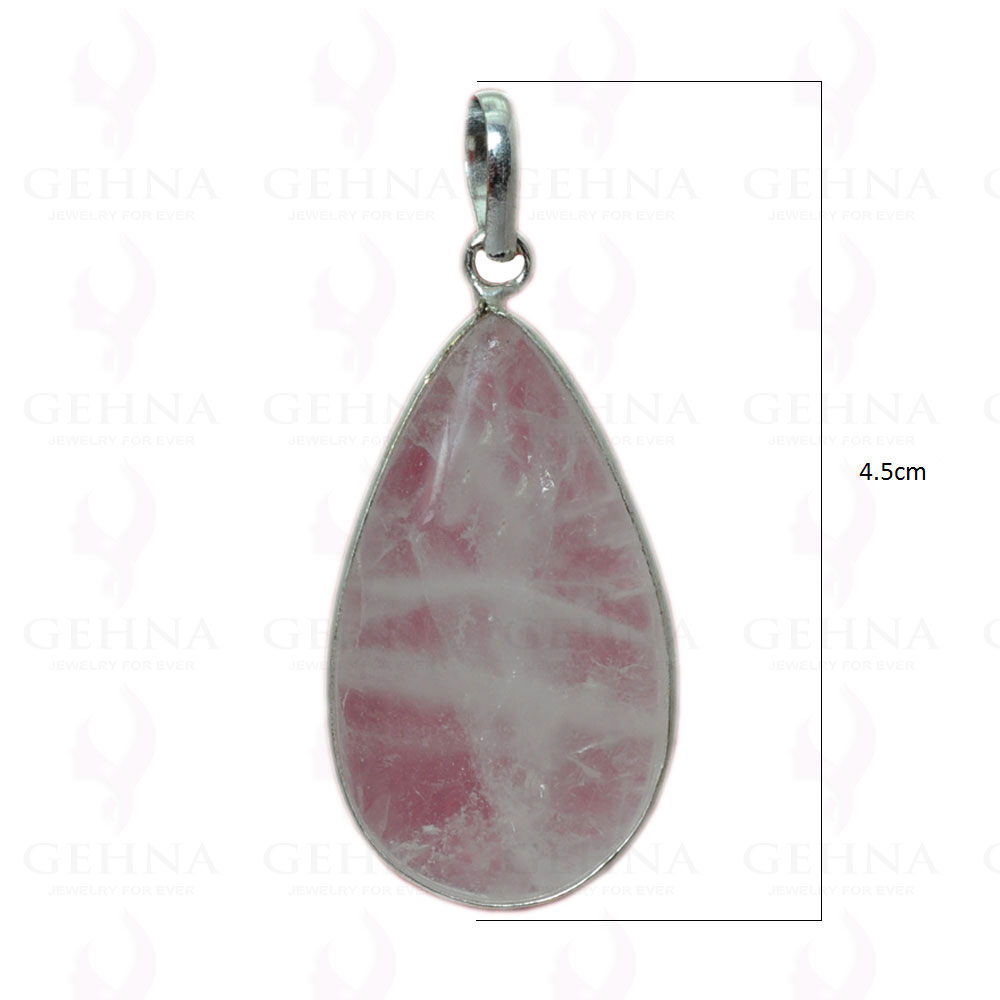 Rock-Crystal Gemstone Pendant In .925 Sterling Silver Overlay Metal GP2948