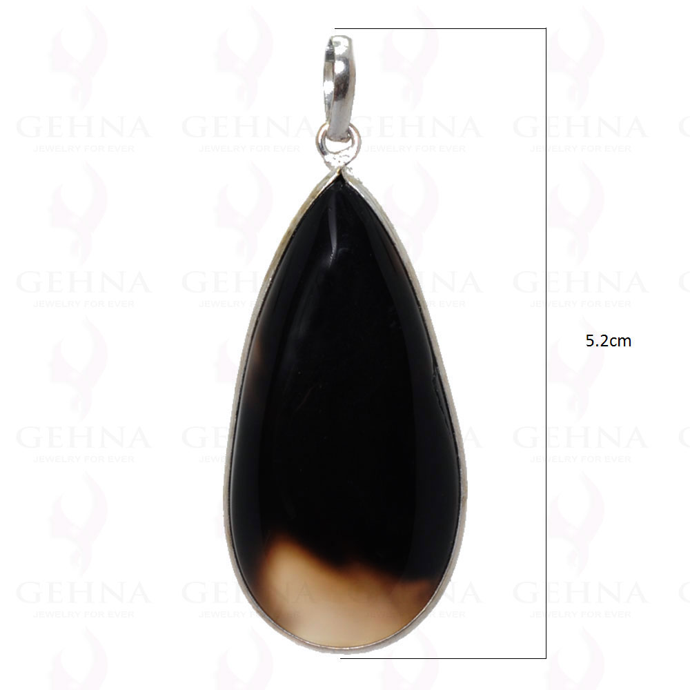 Onyx Gemstone Pendant In .925 Sterling Silver Overlay Metal GP2953
