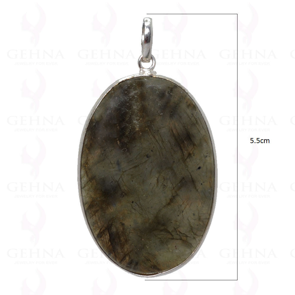 Labradorite Gemstone Pendant In .925 Sterling Silver Overlay Metal GP2958