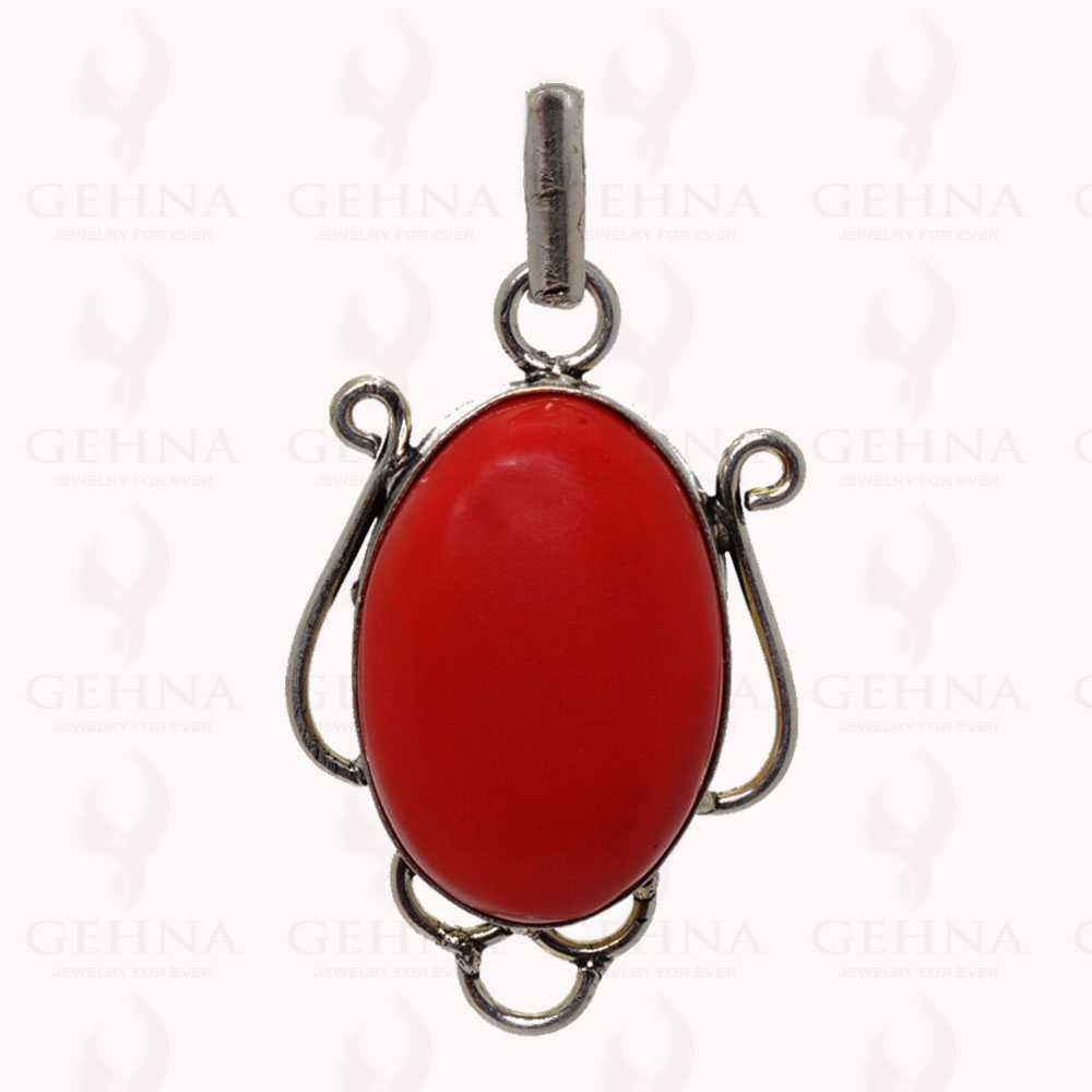 Red Jasper Gemstone Pendant In .925 Sterling Silver Overlay Metal GP2971